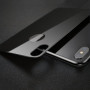 Rückseite Vollschutz 3D Panzerfolie für iPhone XS Schutzglas 9H - Schwarz
