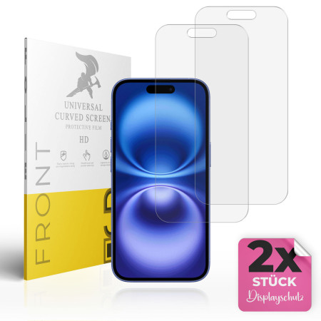 2x Hydrogelfolie für iPhone 16 Bildschirmschutz Panzerfolie TPU Klar Zaluxis 5,99 €
